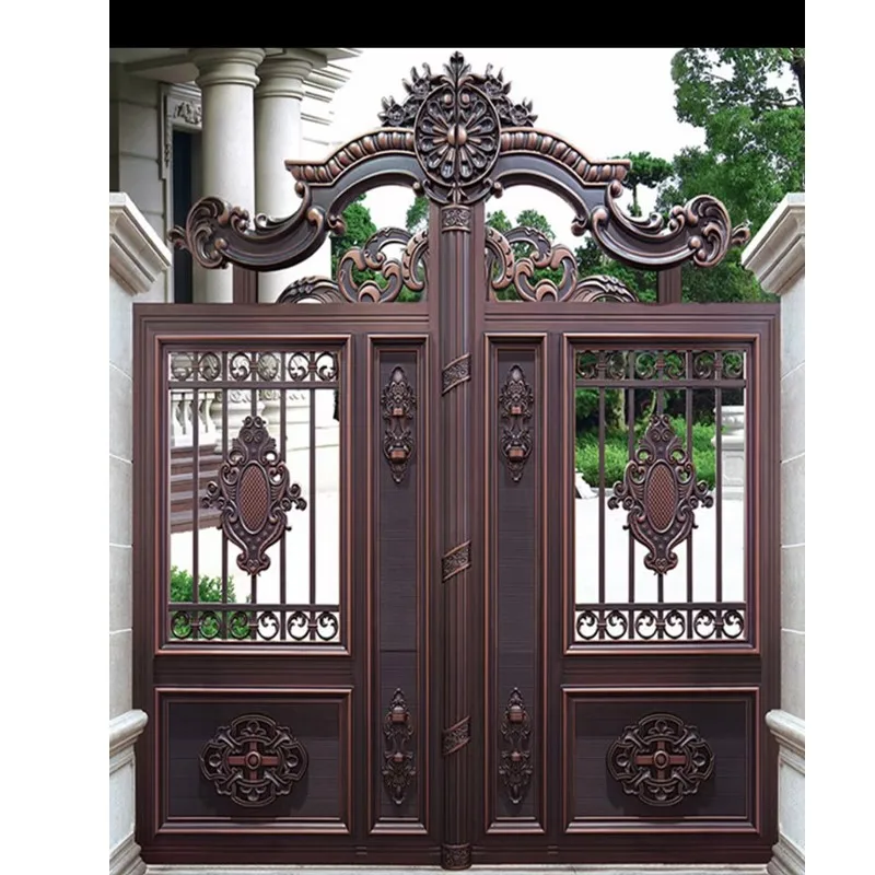 

China Remote Control Metal Wrought Iron Aluminum Driveway Gates Hc-nag11