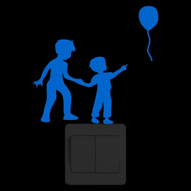 Мультяшные часы для мальчиков плавающий шар светильник переключатель наклейка