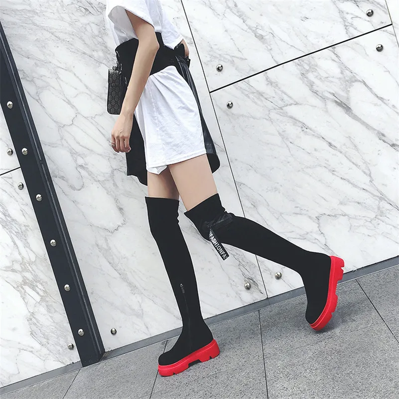 Лидер продаж Длинные теплые ботинки женские пикантные туфли на платформе Танцы