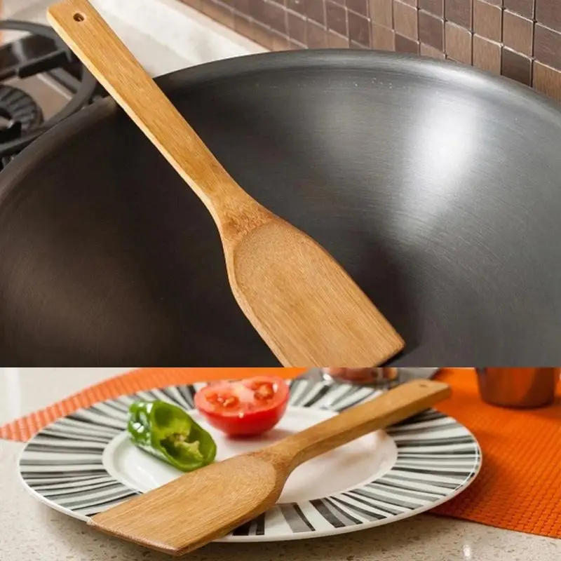 1 шт. деревянный горшок для шпателя антипригарная сковорода бамбуковый шпатель