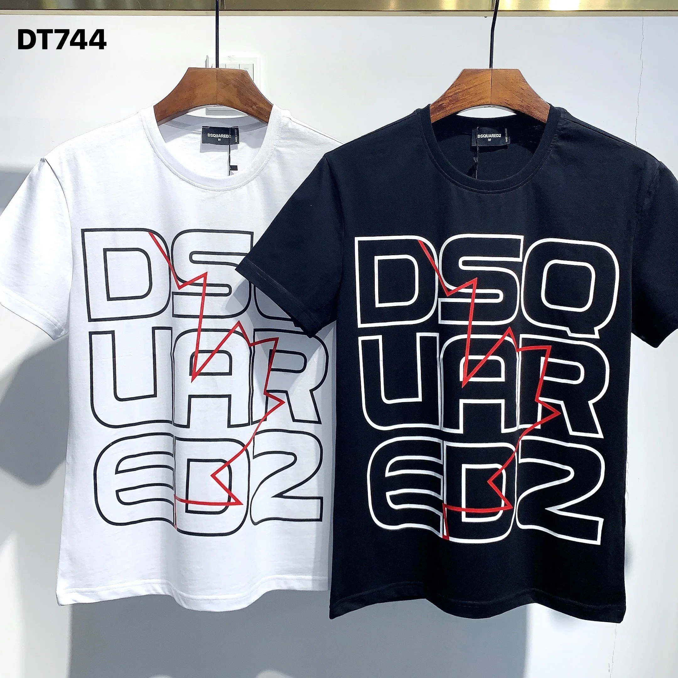 Оригинальная Мужская футболка с надписью Dsquared2 Милан 2021 D2 короткие футболки