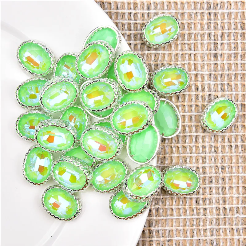 15Pcs Latest Styles Oval Magic Rhinestone Beautiful Bird'S Nest Claw 13*18mm Fashion Diamond Clothing Wedding Bridal Accessories | Дом и