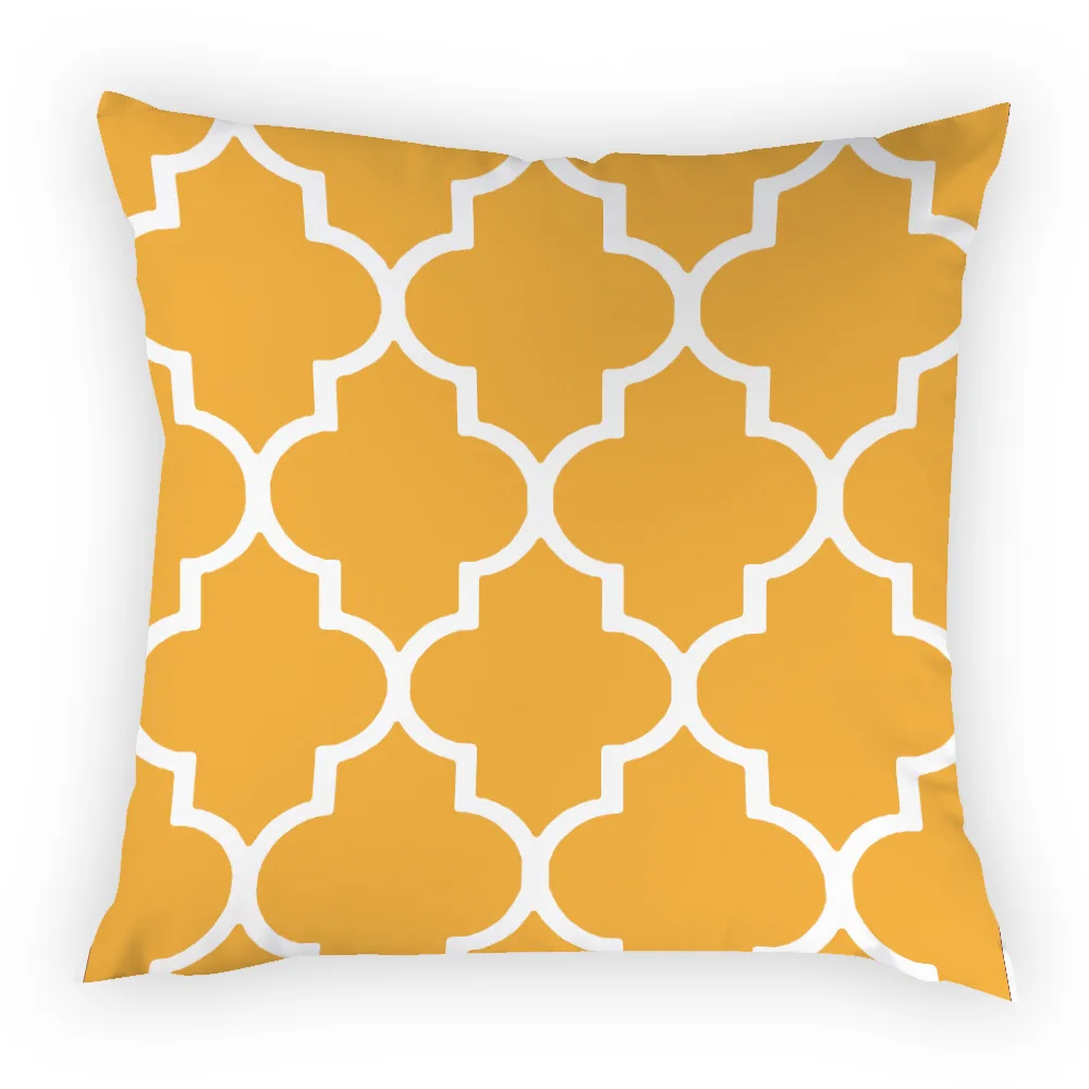 Чехол для подушки с геометрическим рисунком желтые персиковые наволочки подушек
