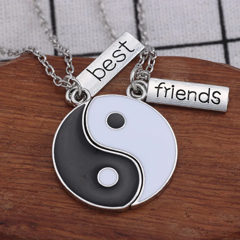 Пара Ожерелье Лучшие Друзья ювелирные изделия Инь Ян кулон для Тай Чи пары парные