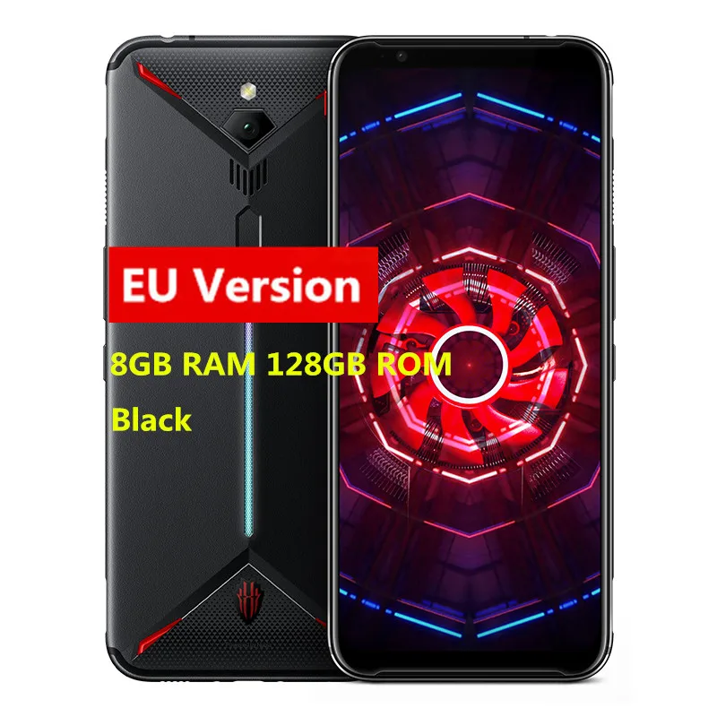 Мобильный телефон Nubia Red Magic 3, 6,65 дюймов, Snapdragon 855, отпечаток пальца, передний, 48 МП, задний, 16 МП, 8 ГБ, 128 ГБ, 5000 мАч, игровой телефон, европейская версия - Цвет: 8GB 128GB Black EU