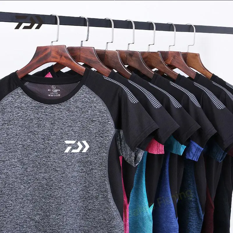 

Daiwa Summer Fishing Clothes Breathable Quick Dry Soft Patchwork Causal Fashion Wear Fishing Jersey Shirt Outdoor Sport Camping