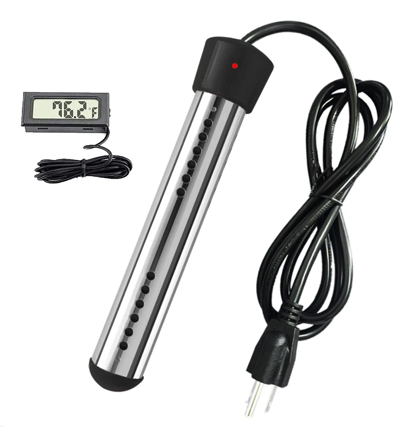 

1500W 220V Electric Water Heater Element Mini Boiler Hot Water Immersion Travel Portable instant hot water Heaters Black