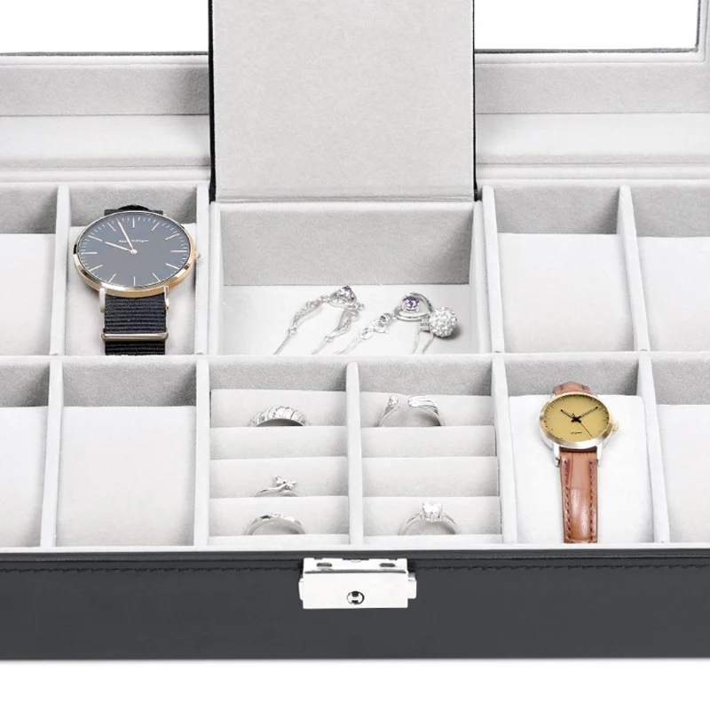 Высококачественный контейнер для хранения часов из искусственной кожи с одним