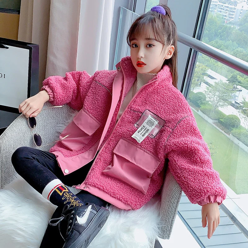 Детская куртка для девочек утепленная весенне-осенняя хлопковая подростков