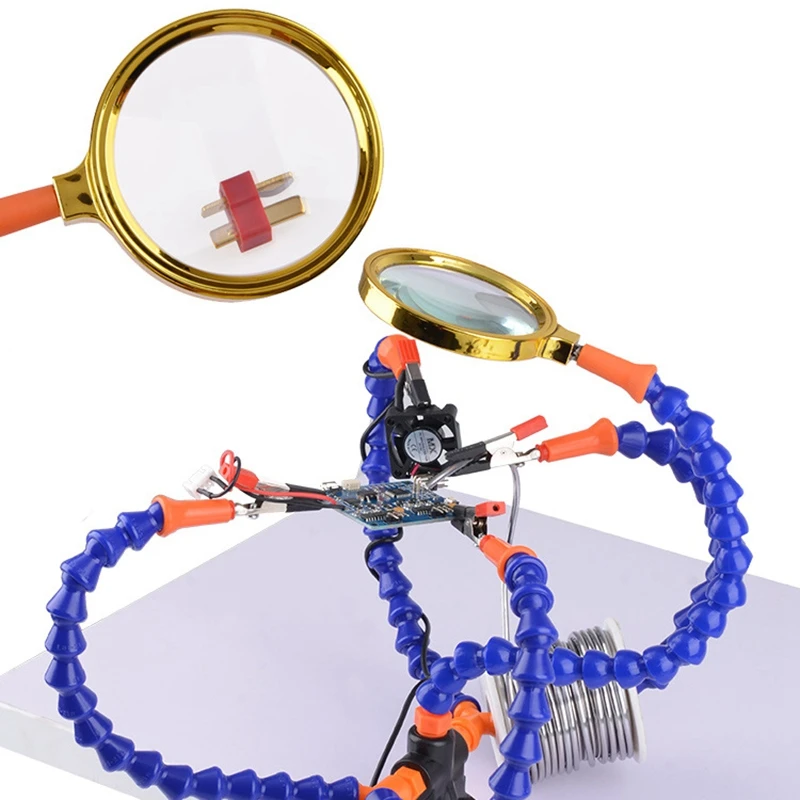 Стенд тиски стол зажим паяльная станция с 5 шт. гибкие руки держатель паяльника Pcb