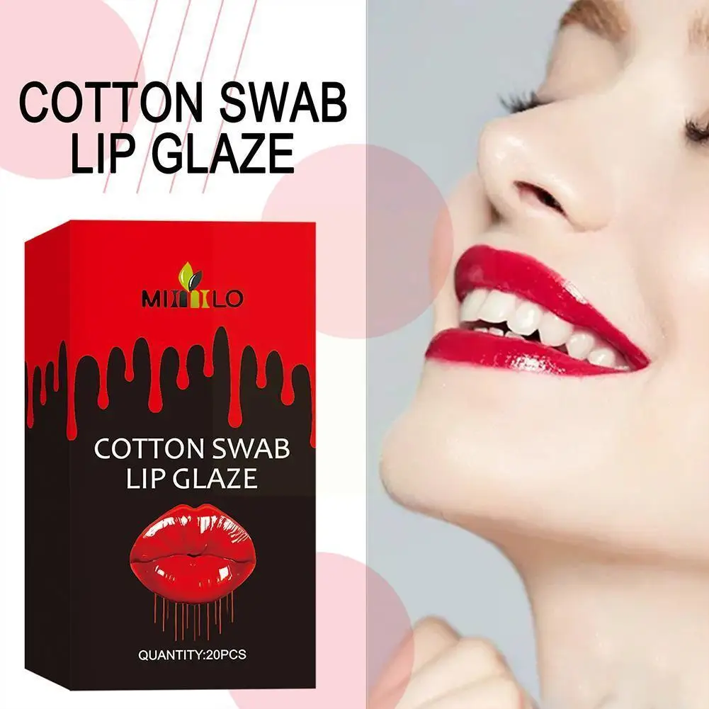 

Disposable Lip Glaze Long Lasting Cotton Swab Portable Liquid Cigarette Matte Tattoo Lipstick Non-Stick Glaze Velvet Lip M9S3