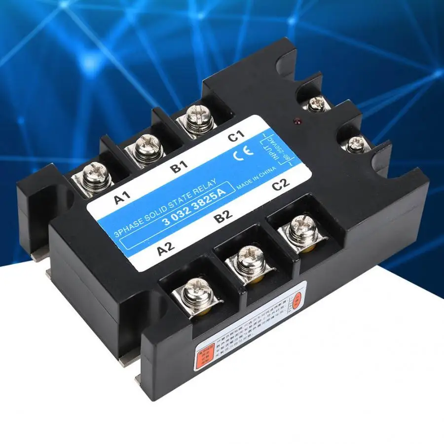 Трехфазное твердотельное реле SSR 80 250VAC вход 24 480VAC нагрузка 25A/40A/60A/80A электрическое