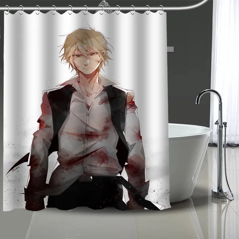 

Anime DURARARA!! Custom Pattern Polyester Bath curtain Waterproof Shower Curtains DIY Bath Screen Printed Curtain for Bathroom