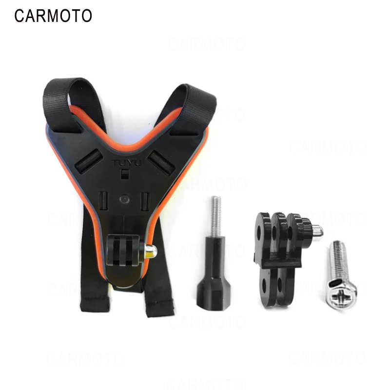 A style orange Регулируемый мотоциклетный шлем подбородок крепление для GoPro держатель камеры набор портативный strongнагрузка емкость легкий легко установить фиксированный - Цвет: A style orange