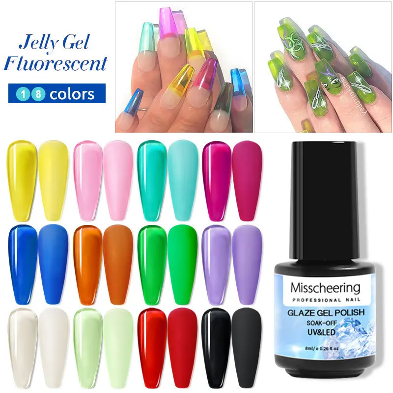 

New Nail Polish Hybrid Varnish Gel Wine Red Nail Ice Transparent Popular Color Top Coat Glitter Amber Nails Glass Glue Lacquer