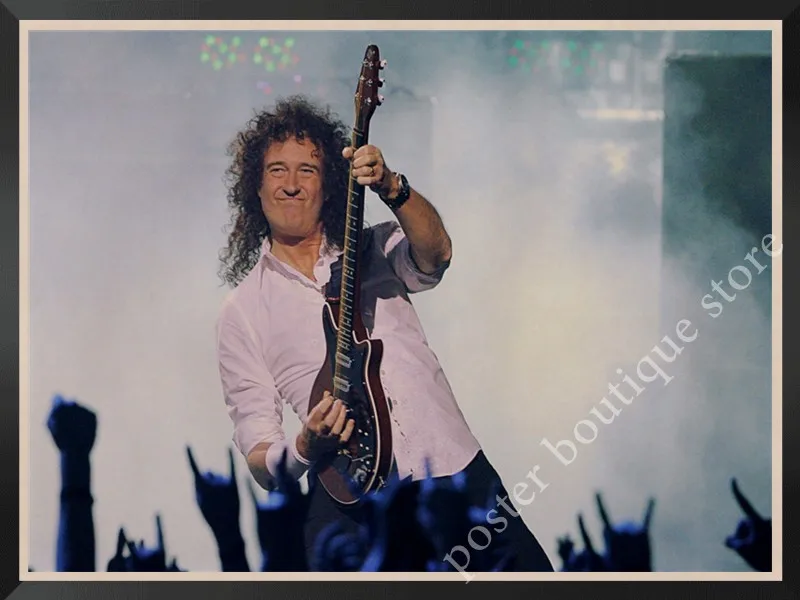 Queen Band музыкальный плакат на крафт-бумаге Фредди Меркьюри, Brian мая винтажная Высококачественная декоративная роспись стены стикер