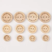 150pcs multi size natural color 2 hole wooden buttons handmade sewing accessories buttons decoration button for clothes