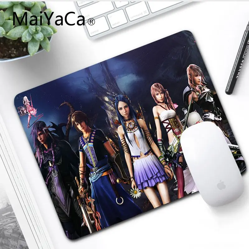 No LockEdge 18x22cm MaiYaCa Красивая Аниме игра final fantasy ноутбук игровой мыши коврик для мыши Большой Коврик Для Мыши Компьютерный коврик для ПК - Цвет: No LockEdge 18x22cm