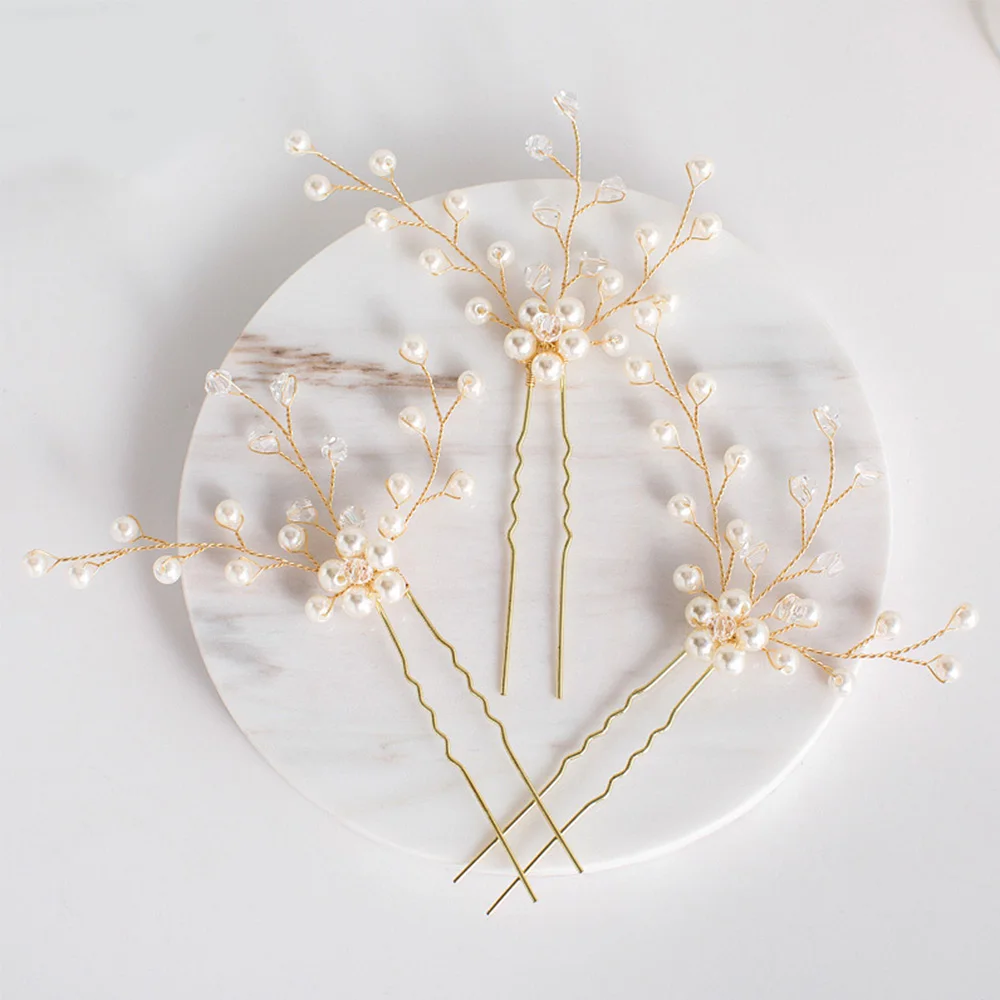 U-образная заколка для невесты свадебные украшения стразы из сплава с листьями