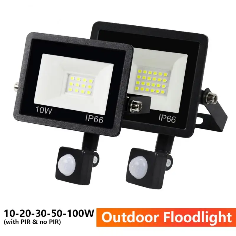 

LED PIR Motion Sensor Floodlight 220V Waterproof Spotlight Outdoor Garden Street Wall Lighting 10W 30W 50W 100W Flood Lamps 1PC