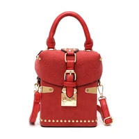 luxury box handbags famous design purses classic print rivet crossbody bags for women
