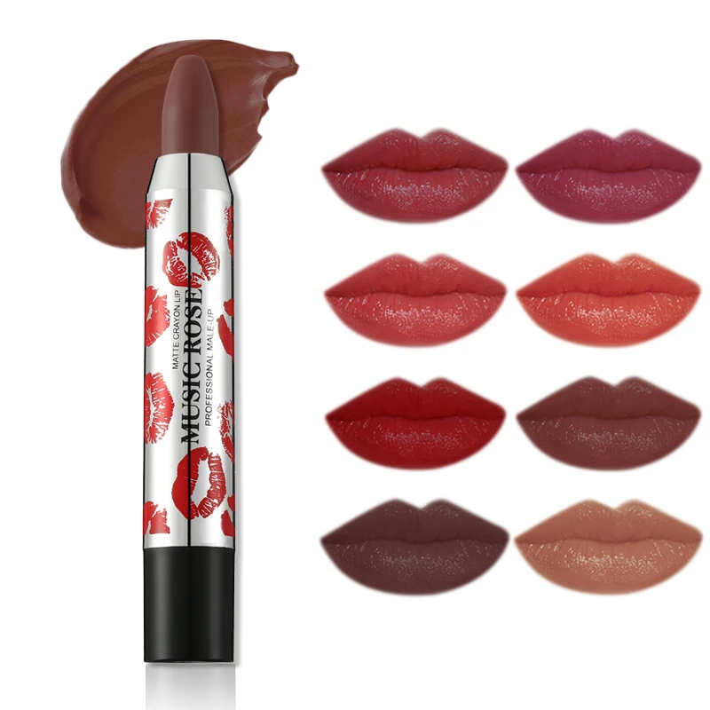 

Music Rose Matte Velvet Lipstick for Girls Colors Nutritious Lipsticks Waterproof Long Lasting Lips Makeup Cosmetic for Women