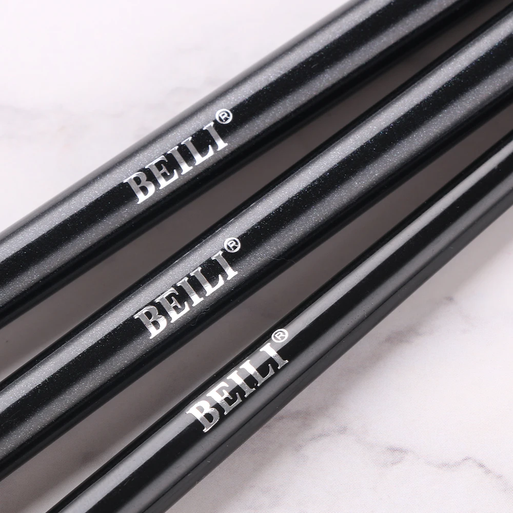 BEILI Black 5 шт. Профессиональные Кисточки для макияжа из натурального материала