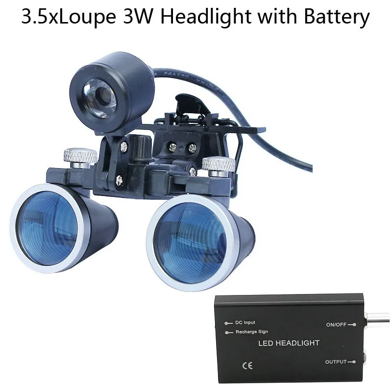 Увеличительная бинокулярная лупа стоматологическая оптическая стеклянная