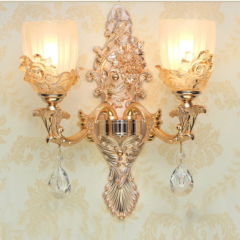 

European luxury background wall bedside bedroom creative aisle LED lamps living room simple modern wall lamp WF1220219