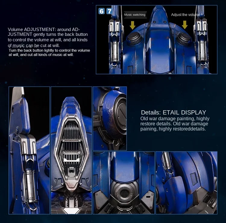 

zq Helmet Armor Wearable Luminous Machinery Sound Effect
