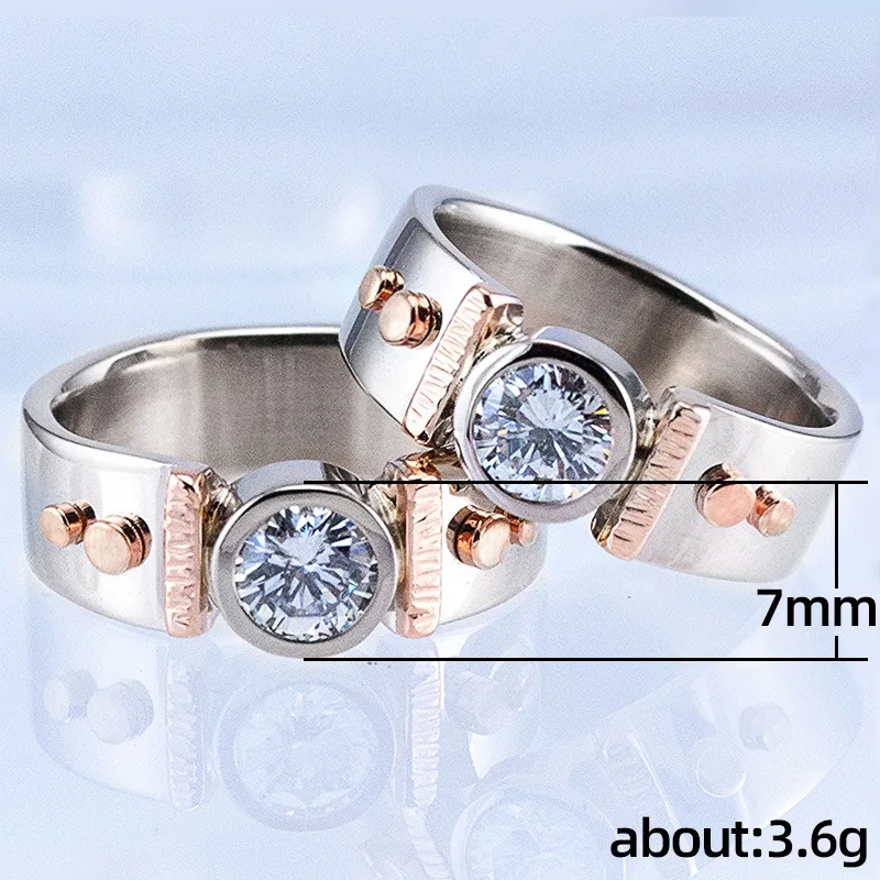 Современный дизайн простое классическое свадебное кольцо с одним камнем и