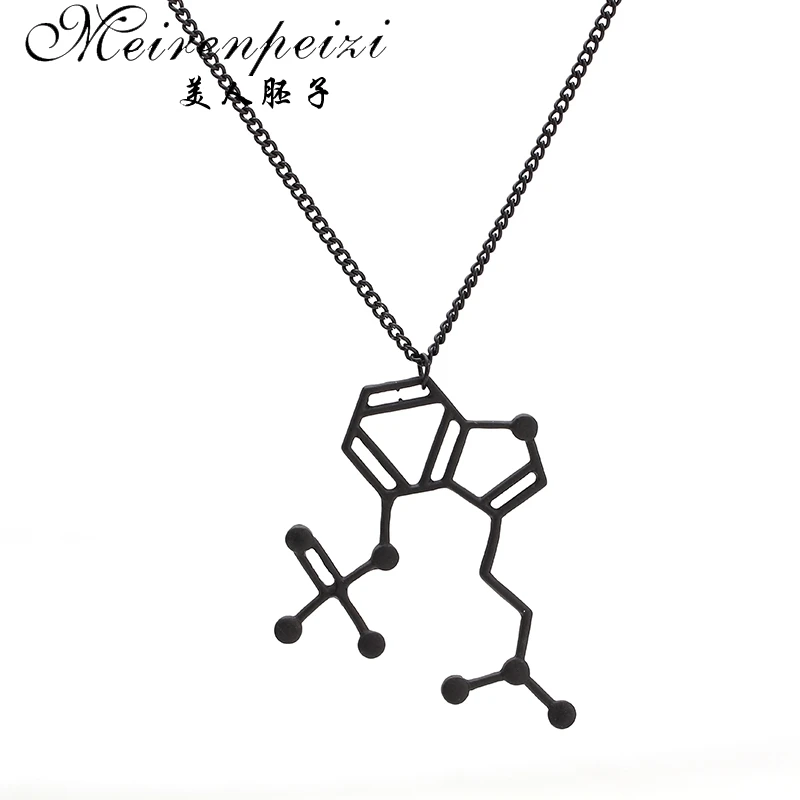Женское и мужское ожерелье с подвеской в виде молекулы кофеина|christmas pendants|gift giftsgift