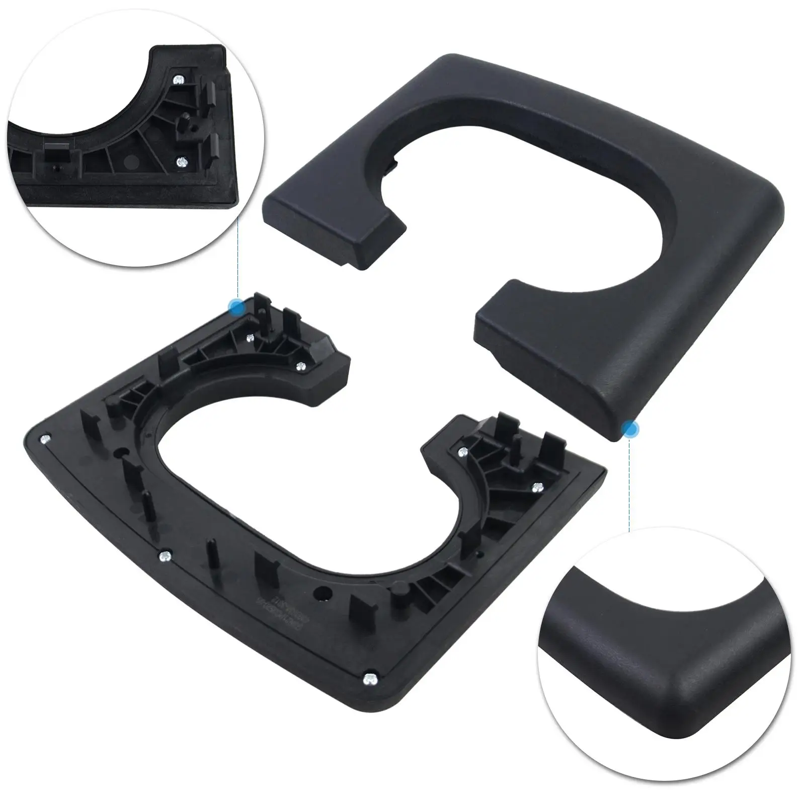 

AP03 Car Centre Console Cup Holder Pad for Ford F-150 2004-2014 ( Black )