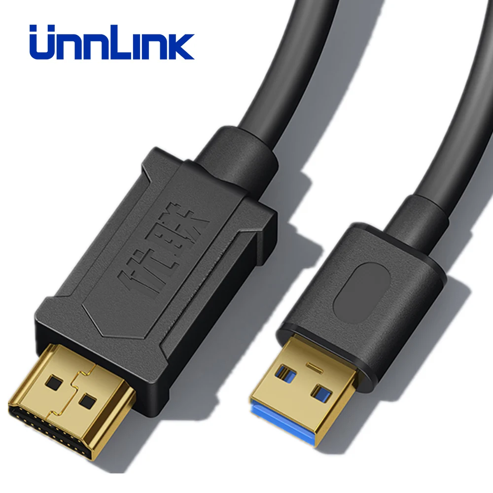 Кабель преобразователь Unnlink с USB 3 0 на VGA HDMI адаптер FHD1080P @ 60 Гц для Windows 7/8/10 Mac OS