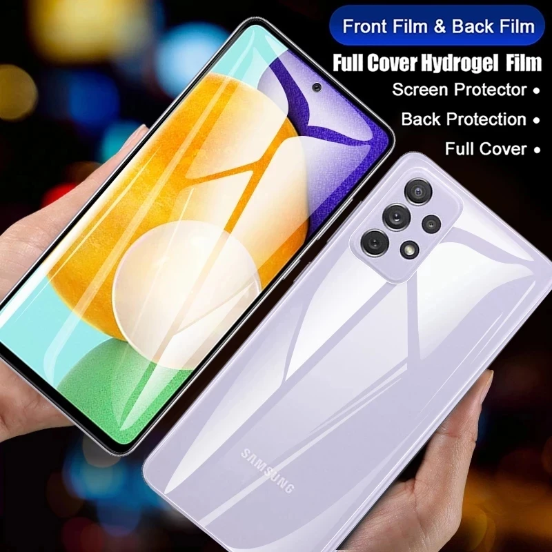 Гидрогелевая пленка для Samsung Galaxy A52 A51 A72 A32 Защитная экрана S21 Ultra Note 20 S20 Plus S10 S8 S9 E Lite