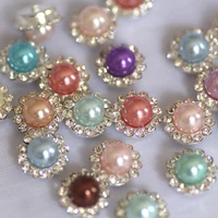 mix color 12mm 50pcs sew on rhinestone pearl beads silver base shine crystal strass stone for diy garments clothing decoration