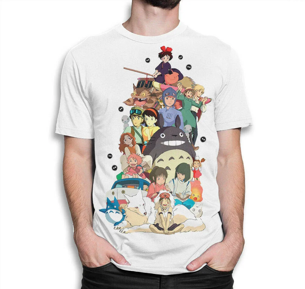 

Studio Ghibli Combo T-shirt, Hayao Miyazaki Anime Tshirt Men's Women's All Sizes Sleeves Boy Cotton Men T-Shirt top tee