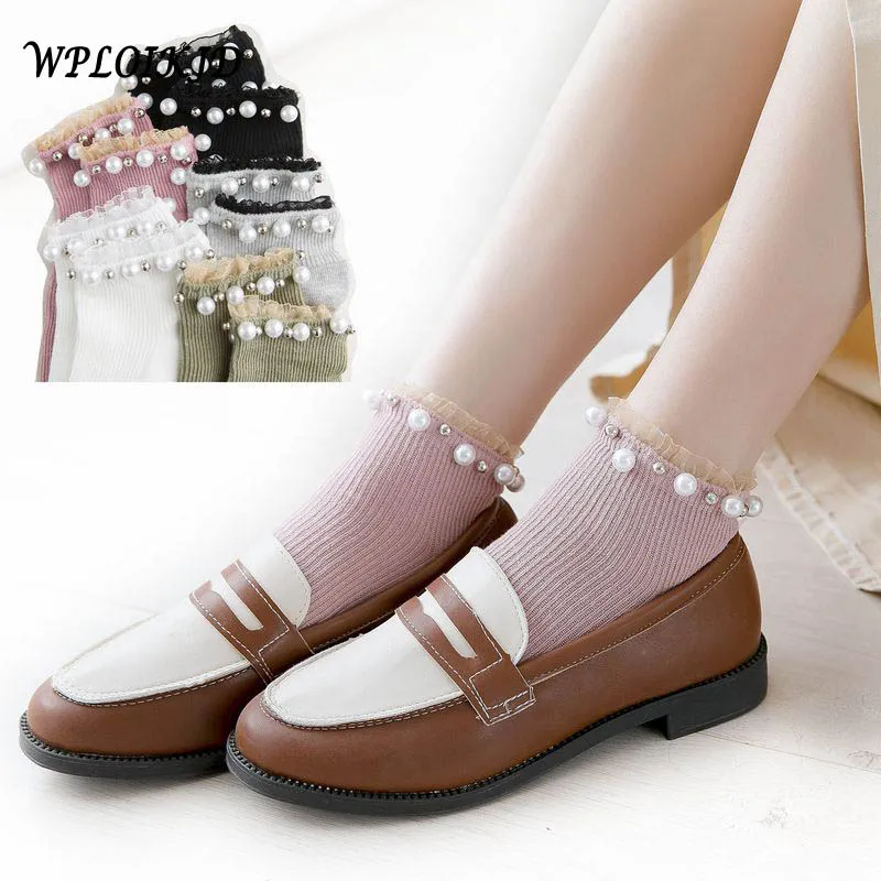 Новинка 2019 женское дышащее милое платье с японским жемчугом черные белые розовые