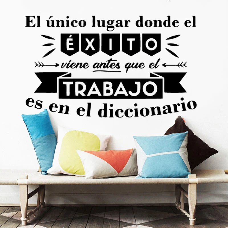 

Vinyl Spanish Phrases Wall Decal decoration For Kids Bedroom Living Room Home Decor Decals Waterproof Wall Stickers mural RU462