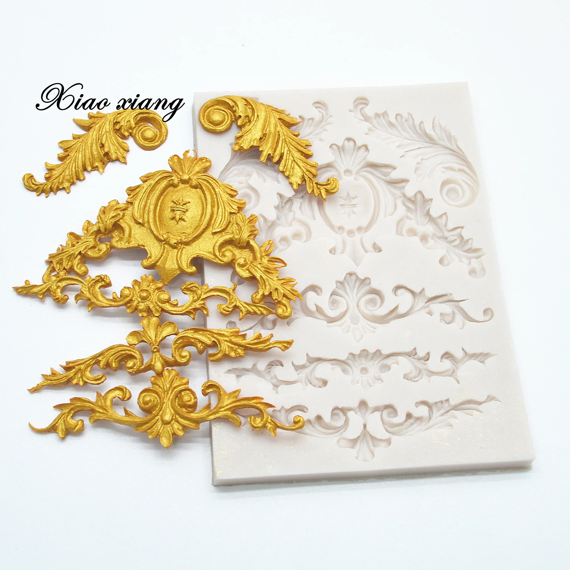 3D рельефные кружева силиконовые формы для тортов кайма мастики выпечки торта