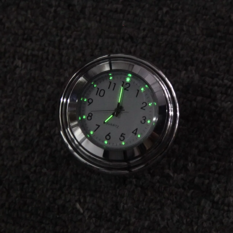 7/8 &quot1&quot мотоцикл руль черный циферблат часы Temp термометр бар крепление