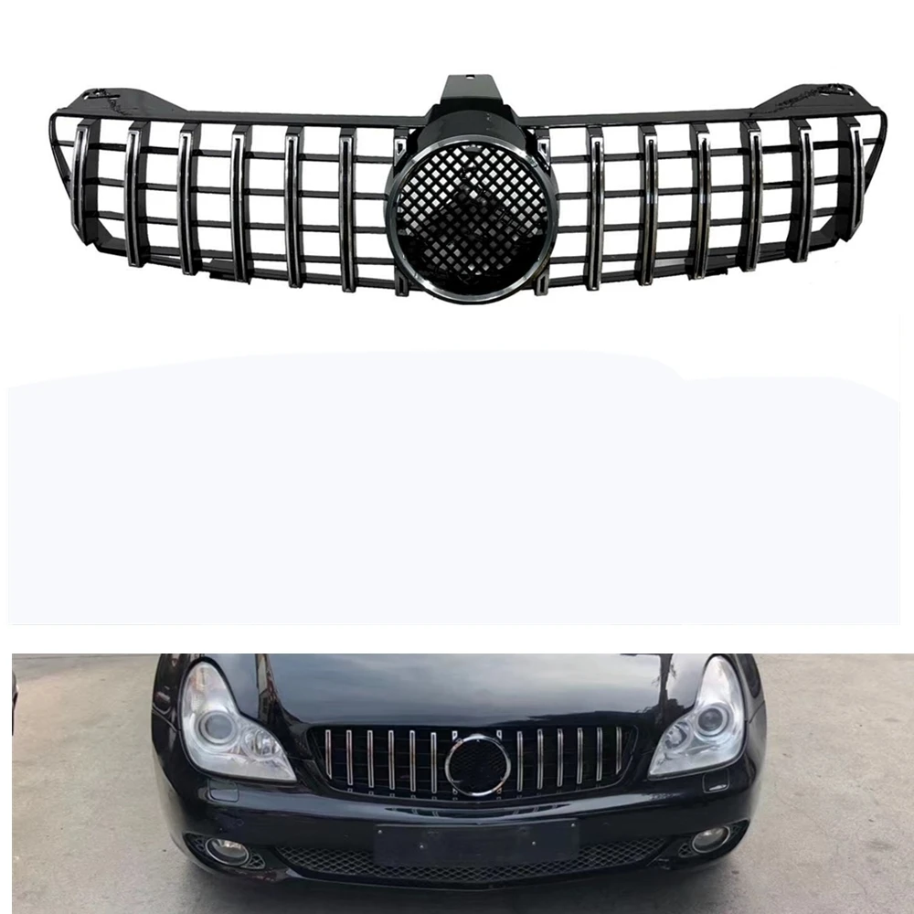 Передняя решетка-гриль для Mercedes Benz W219 CLS500 CLS Class 2004-2007 GT серебристый автомобильный