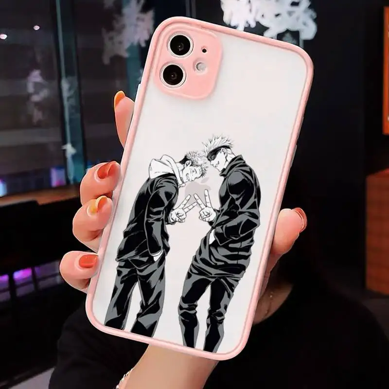 

Jujutsu Kaisen Japan anime Phone Case matte transparent For iphone 7 8 11 12 plus mini x xs xr pro max cover