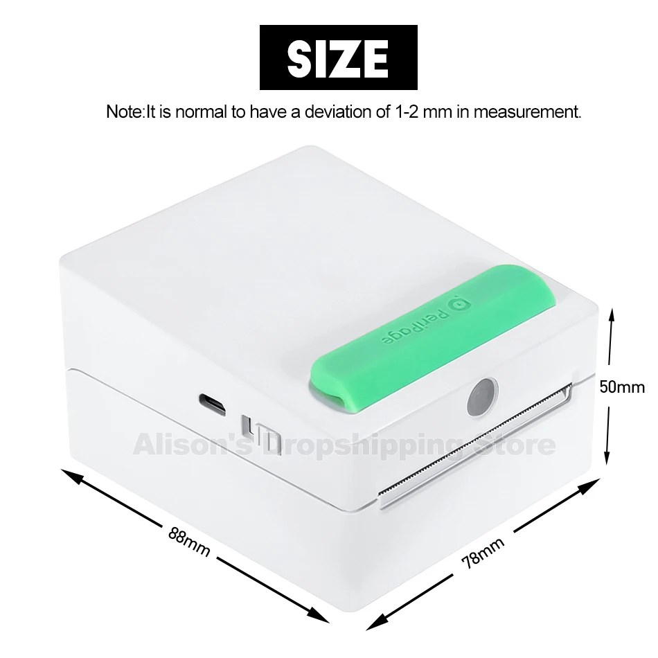 Мини Портативный Карманный фотопринтер термальный Bluetooth принтер для iPhone Android