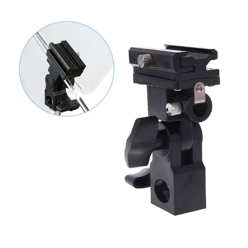 

Photo Flash Adapter Hot Shoe Swivel Mount Light Stand Bracket B Umbrella Holder W89C