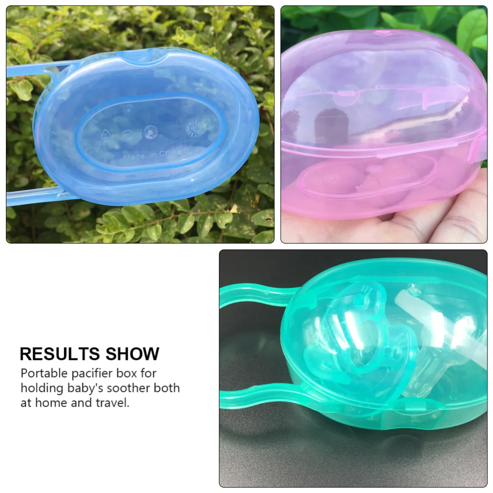 

4pcs Pacifier Storage Box Portable Pacifier Box Multi-Purpose Storage Box