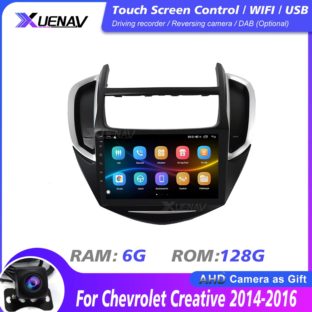 Автомагнитола с GPS навигацией для Chevrolet Creative 2014 2016 автомобильный радиоплеер