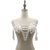 2021 black flower rose venise lace collar applique trim lace fabric sewing supplies scrapbooking embroidery collar