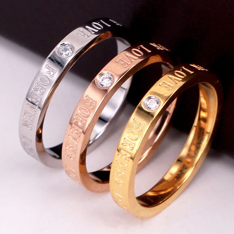 Юн РУО 2018 любовь навсегда парные Кольца из розового цвета: золотистый