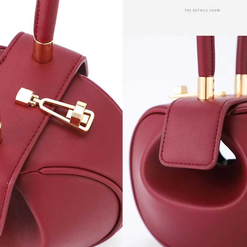 

Luxury Brand Female Handbag High Quality Leather Shoulder Bags for Women 2021 Fashion Dumpling Bag Designer Round Bag and Purse